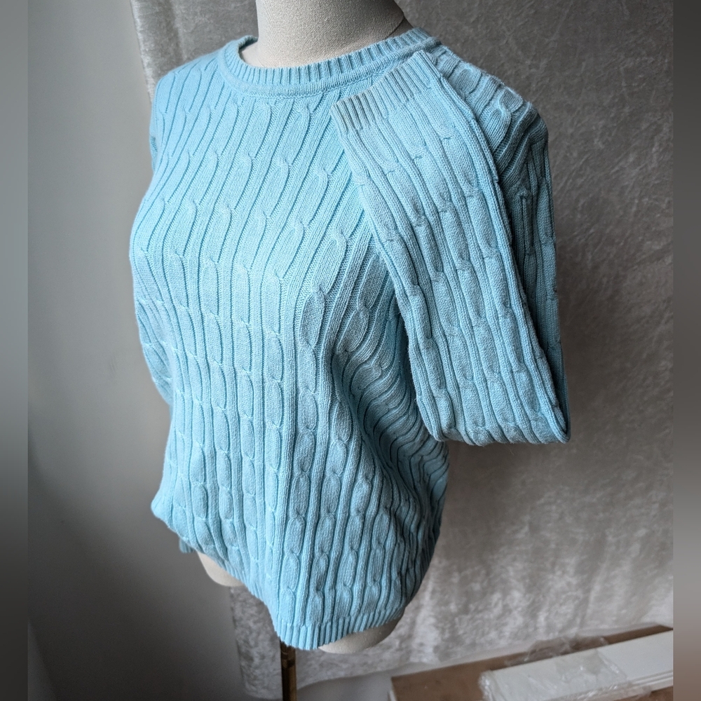 VTG Karen Scott Cotton Cable Knit Sweater Medium